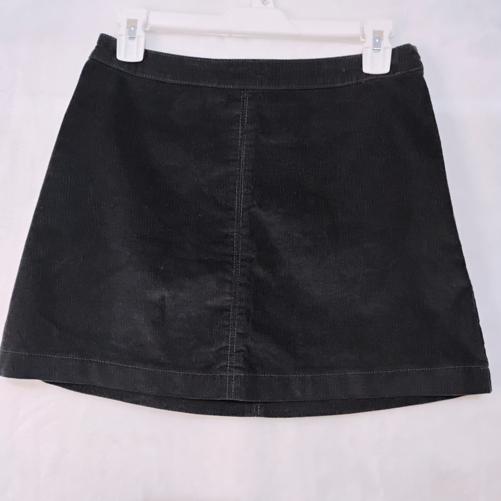 Abercrombie & Fitch Navy Blue Corduroy XS Mini Skirt A-Line Side Zip Y2K Style Q